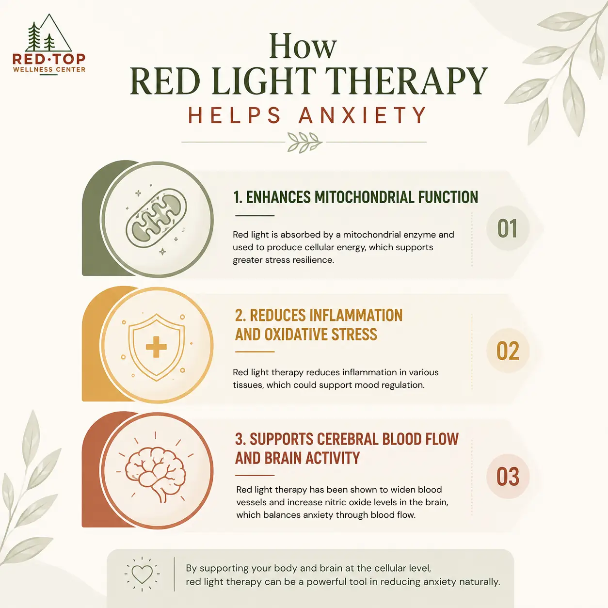Red Light Therapy For Anxiety: Benefits Backed by Science 1 The benefits of red light therapy for anxiety treatment, which are explained below.